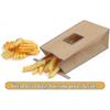 Grease Resistant Bakery Bags With Window Oil-proof Kraft Paper Bags 50pcs 5x2.95x9.45 Inches Tin Tie Tab Lock Bags Brown Window Bags Coffee Bags Popco
