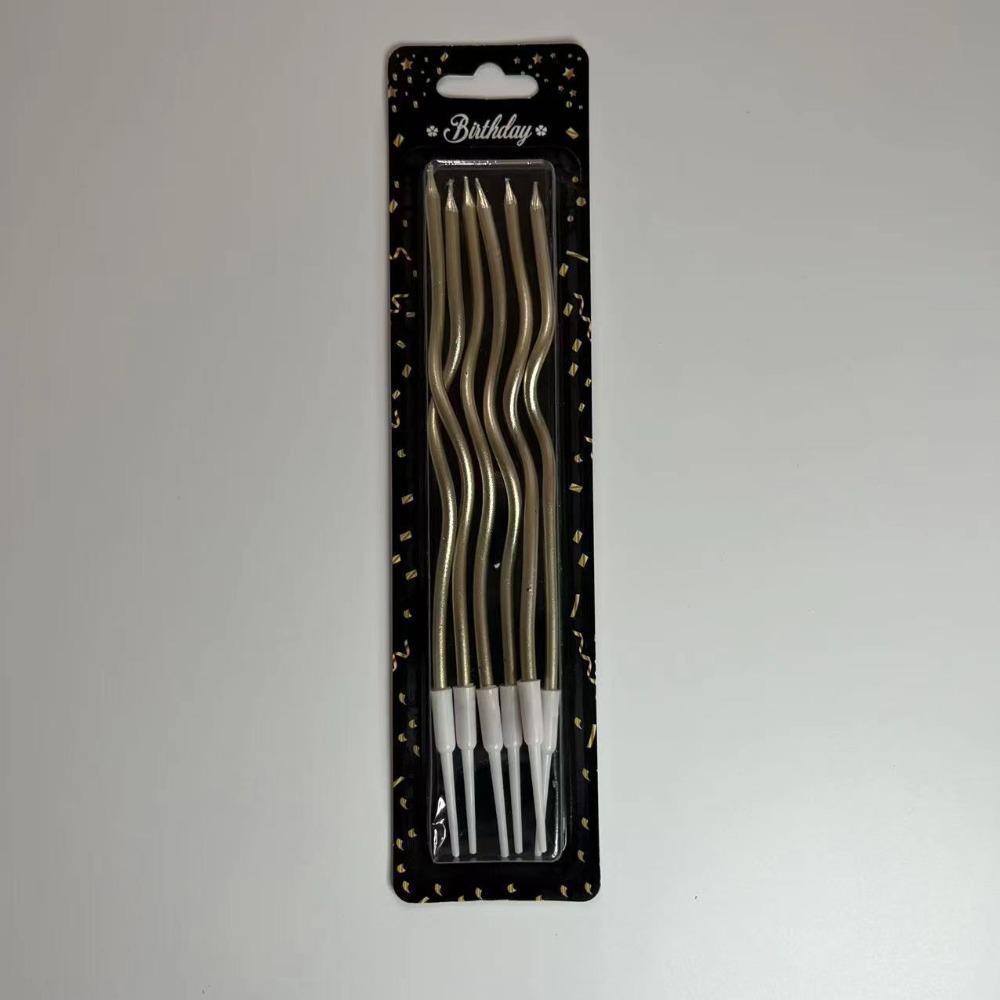 6/pcs10/20setBirthday Candles Spiral Cake Candles Long Thin Cake Candles For Wedding Party And Cake Decoration