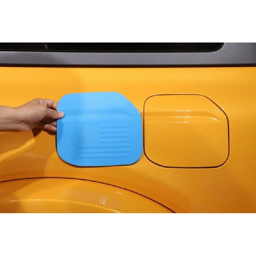 For Ford Bronco -2025 Blue ABS Fuel Filler Gas Tank Cap Cover Trim US Flag