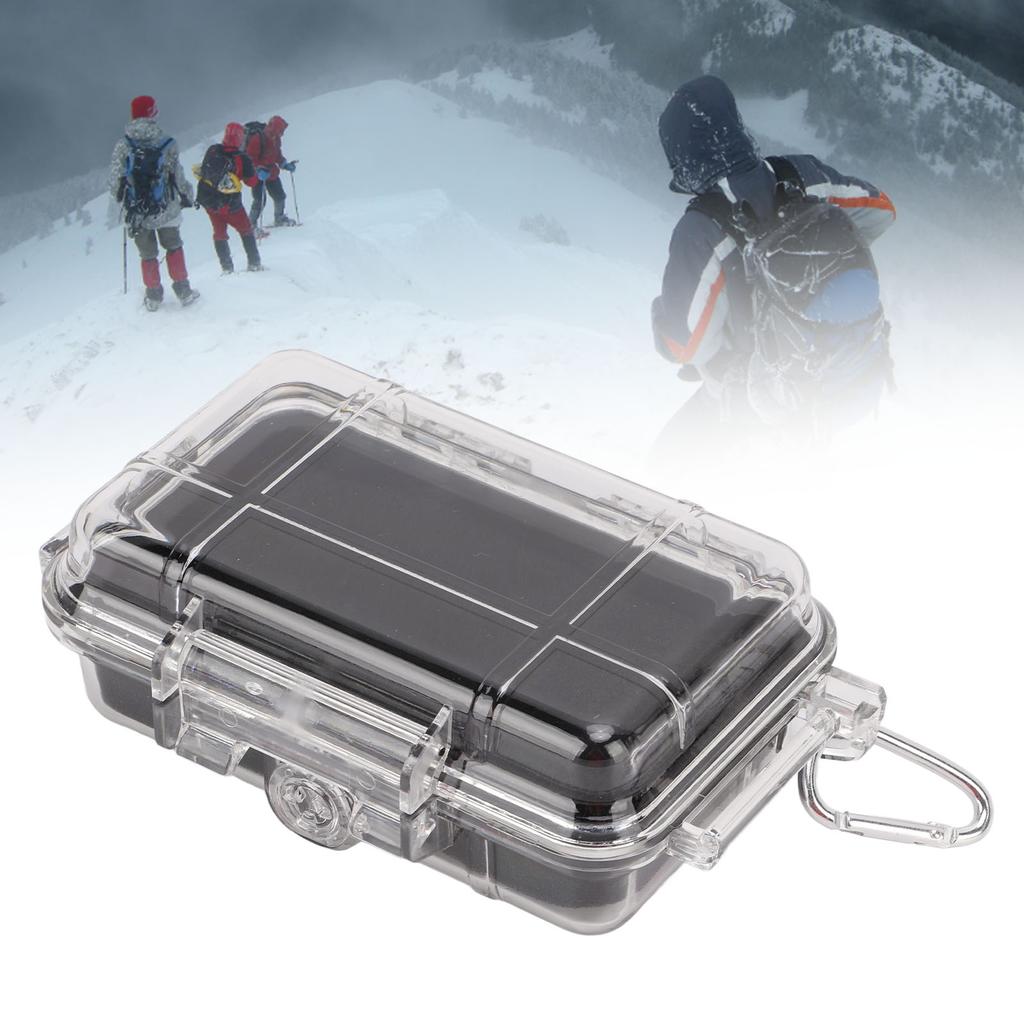 Plastic Shockproof Box with Shock Absorption Liner Outdoor Waterproof Airtight Case TransparentSmall Size