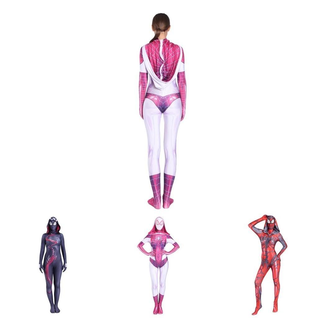 Stilvolles Spider Gwen Stacy Kostüm für Frauen mit einzigartigem Spider-Man-Design für Halloween