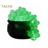 Bubbling Cauldron Set Large Witches Cauldron with String Light Black Plastic Bowl Candy Bucket Halloween Outdoor Indoor Decoration