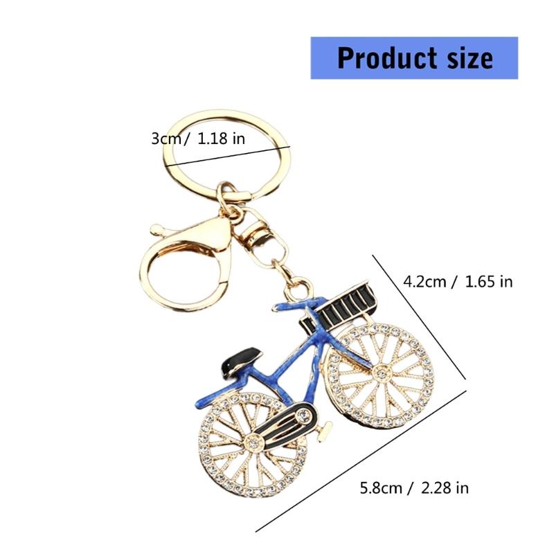 Sporty Couple Bike Keychains Metal Construction Crystal Ideal For Anniversary Gifting
