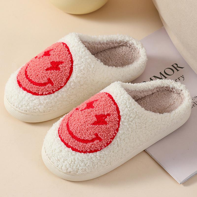 fashion Fashion Women's Slippers Winter Warm Couples Shoes Bath Slippers For Home Anti-Slip Furry Winter Warm Fur Slippers For Women