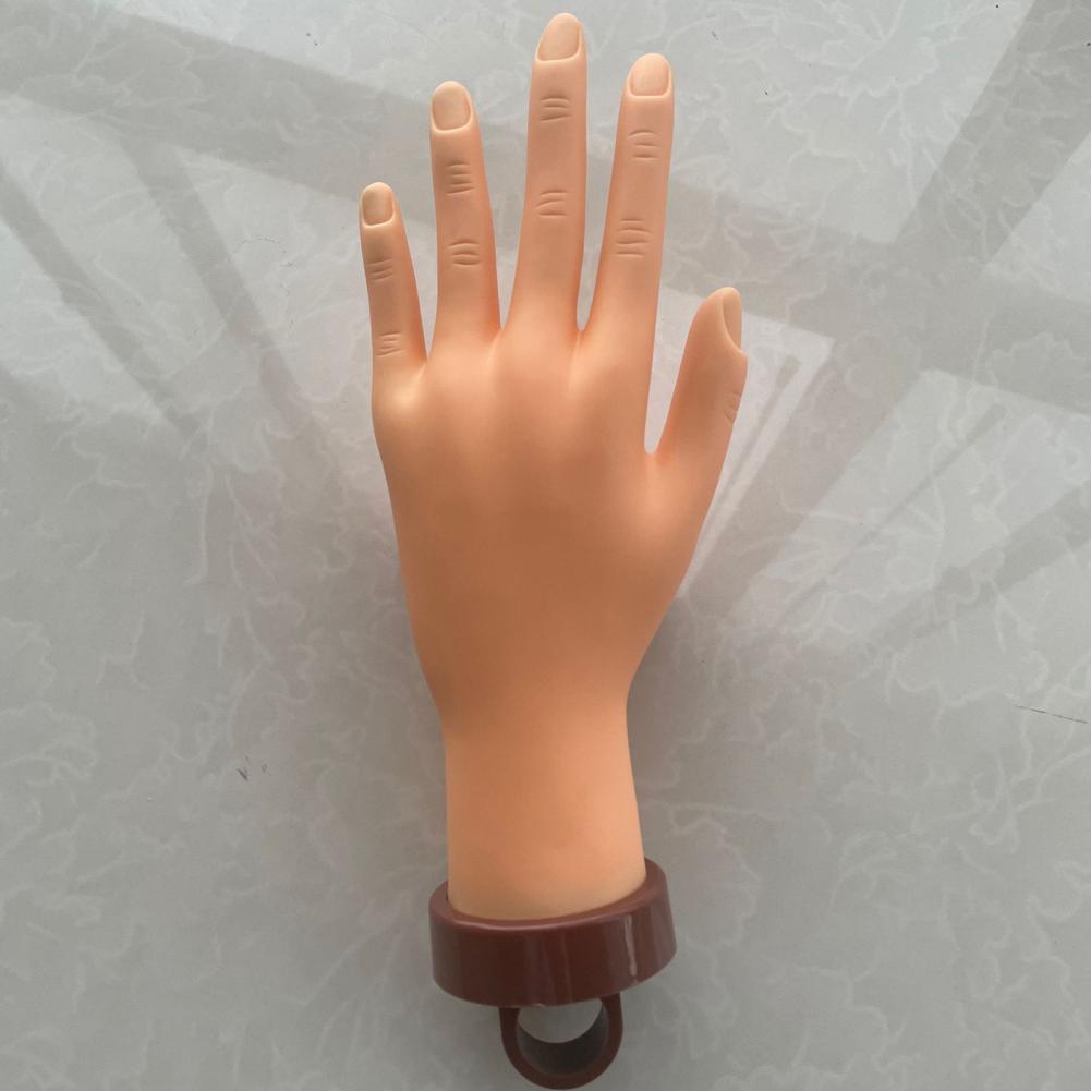 Soft Flexible Nail Practice Hand Practice Mannequin Hands Flexible Realistic Manicure Practice Hand Model for Nail Art for Nail