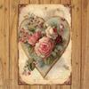Metal Wall Art 8x12 Inch Vintage Flower Print Home Decor