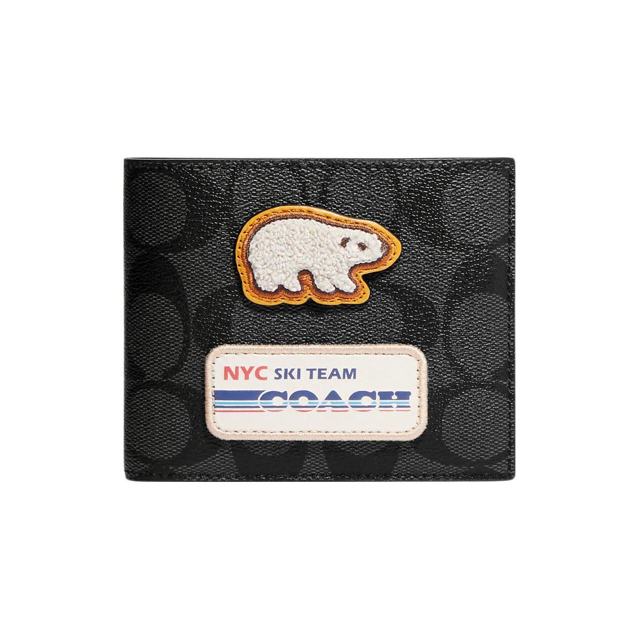 

Новый кошелек COACH 3 В 1, держатель для карт из искусственной кожи, женский кошелек, черный CE681-QBPHT 10.9*2.0*9.4CM