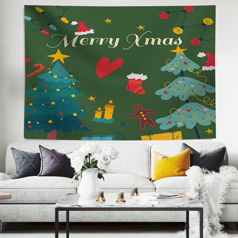 Christmas Balls And Snow Wall Hanging Tapestry Christmas Wall Hanging Tree Wall Hanging Gorgeous Christmas Tree Fireplace Gifts