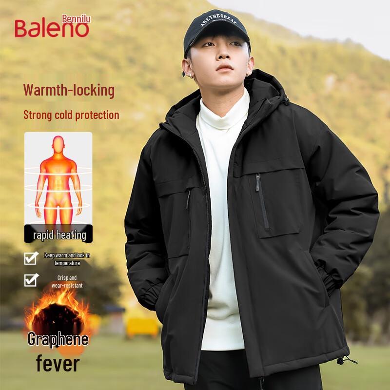 

Baleno Men s Hooded Padded Winter Jacket S