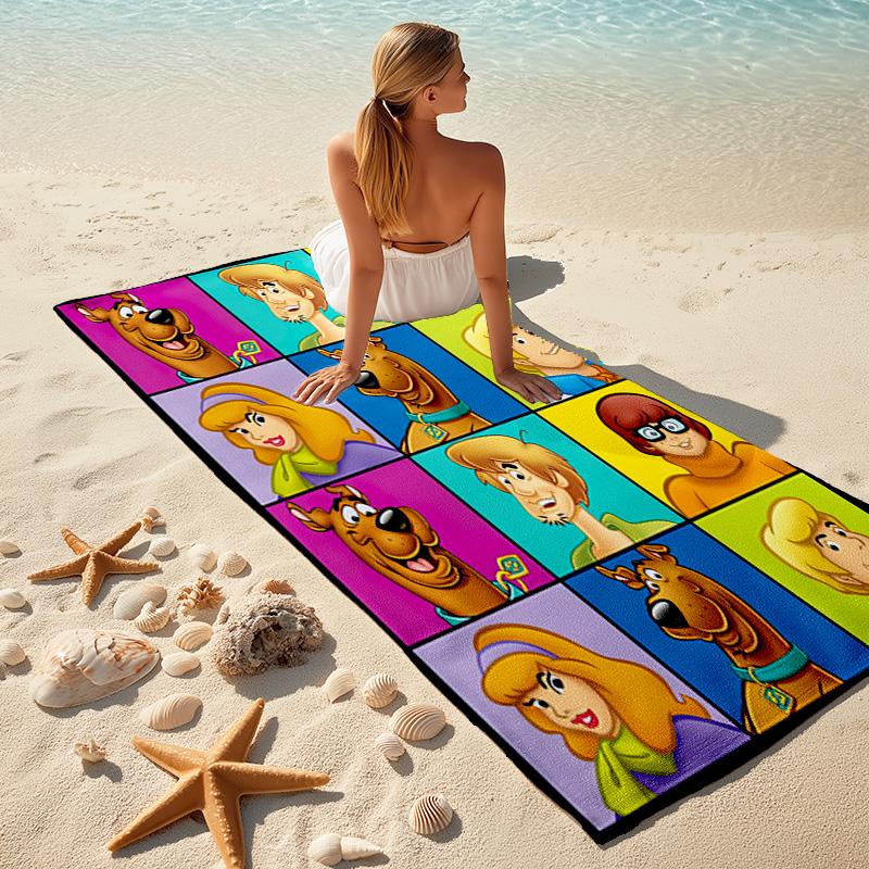 Halloween fantasy comedy adventure cartoon movie Scooby-Doo towel outdoor camping vacation swimming beach towel outdoor absorbent bath towel Y16