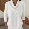 Pull Haut Manches Longues Couleur Unie Automne/Hiver 2025 pour Femme