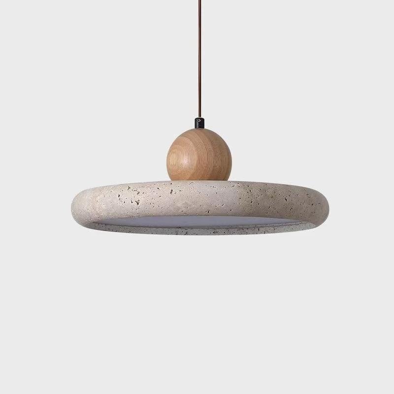 Modern Natural Stone LED Pendant Light Nordic Retro Travertine Chandelier for Dining Room Beside Home Decor Light Fixtures