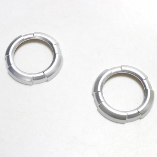 Pair Silver Center Console A/C Vent Outlet Cover Trim For Suzuki Jimny -