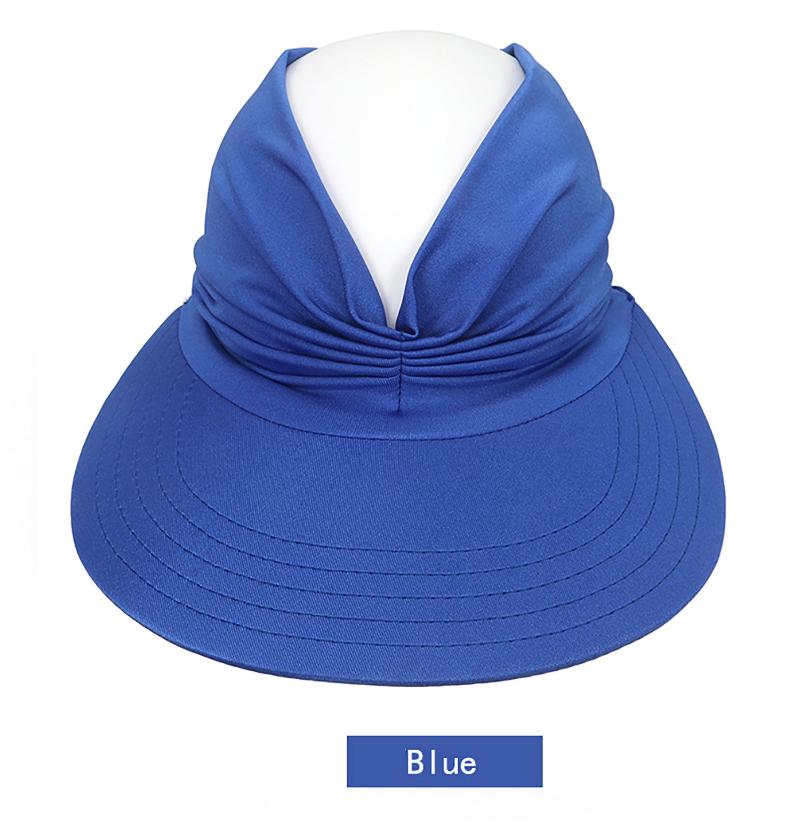 Damen Sommerhut Sonnenschirm Strand Freizeit Pferdeschwanz Kappe Hallow Top Outdoor Hut