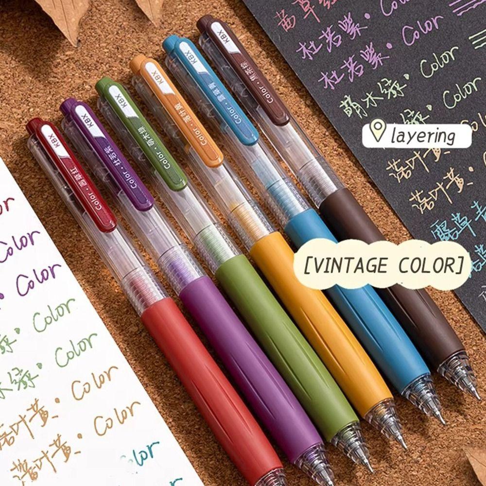 6Colors/Set Acrylic Painting Colored Gel Pen Press Type Drawing Colored Pen Gift