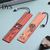 Page Marker Wooden Bookmarks, Handmade Hollow Wood with Bead, Chinese Stationery Bookmark Style Decorative Reading Accessory, Gift for Book