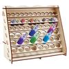 1 Set Holzfarben-Organizer-Ständer Pigment Wandmontage-Lagerregal PapayaWhip 165x400x340mm