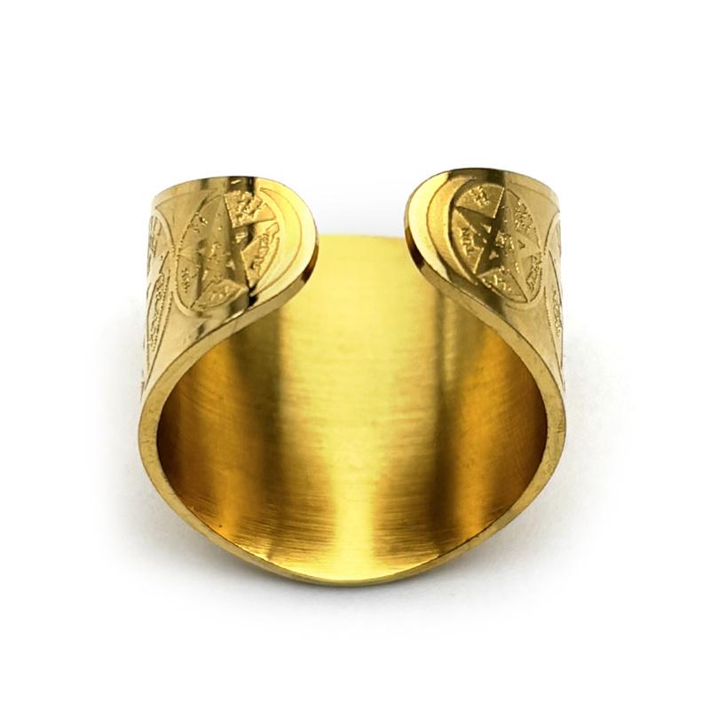 Je Tetragrammaton Pentagram Amulet Pentacle Ring for Women Men Stainless Steel Gold Silver Color Solomon Rings Jewelry