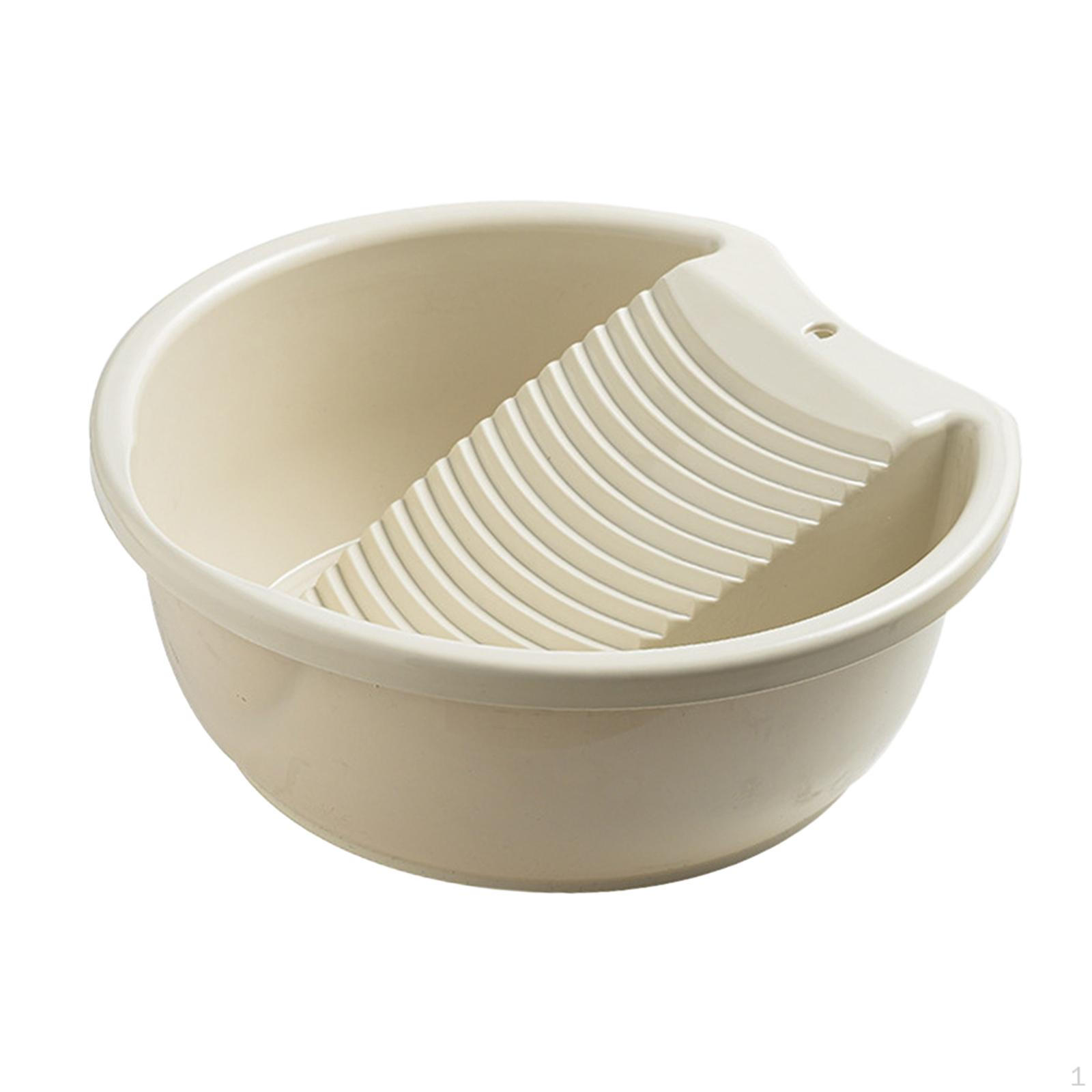 

Washboard for Shirts, Underwear, Blouses, Laundry Tub, with Basin, Sink, Wash beige White
