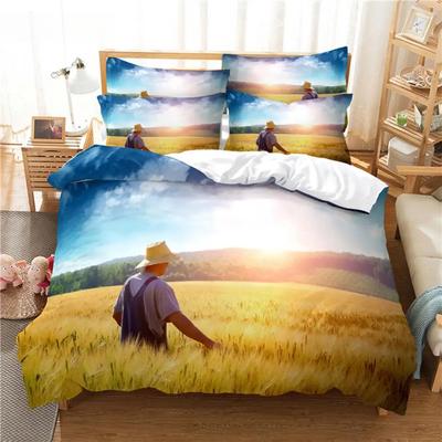 Wunderschöne Landschaft Bettwäscheset Bettbezugset 3D Bettwäsche Digitaldruck Bettwäsche Queen Size Bettwäscheset Modisches Design