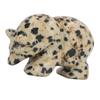 Crystal Gemstone Bear Carved Hand Figurine Animal Statue 15in Office Decor Home Collection Spotted