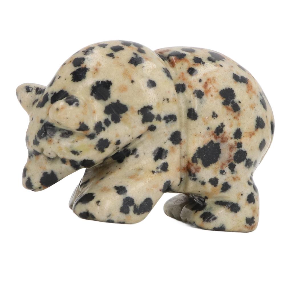 Crystal Gemstone Bear Carved Hand Figurine Animal Statue 15in Office Decor Home Collection Spotted