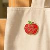 Brooch Pin Enamel Teacher-Themed Fruit Shape Lapel Pin Lightweight Outfit Badge
