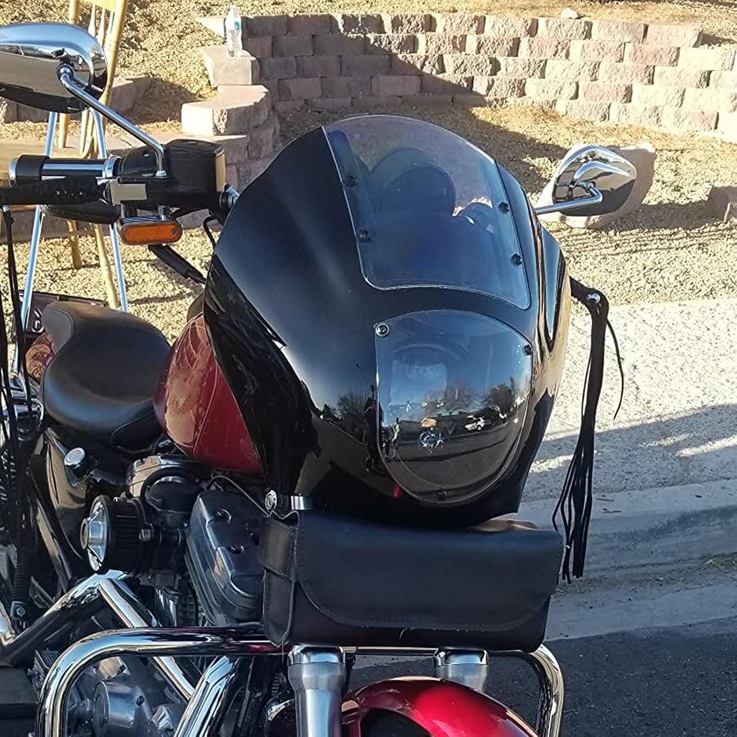 HDBUBALUS Motorcycle ABS Windshield Quarter Fairing Kit Fit for Sportster XL 883 1200 1988-2024 Dyna Models 1995-2005 FXR 1986-1994 Clear