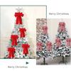 (Maple Leaf Red) 1X Large Bows Christmas Tree Bowknot Ornaments Party Gift Present Xmas Decor Hot