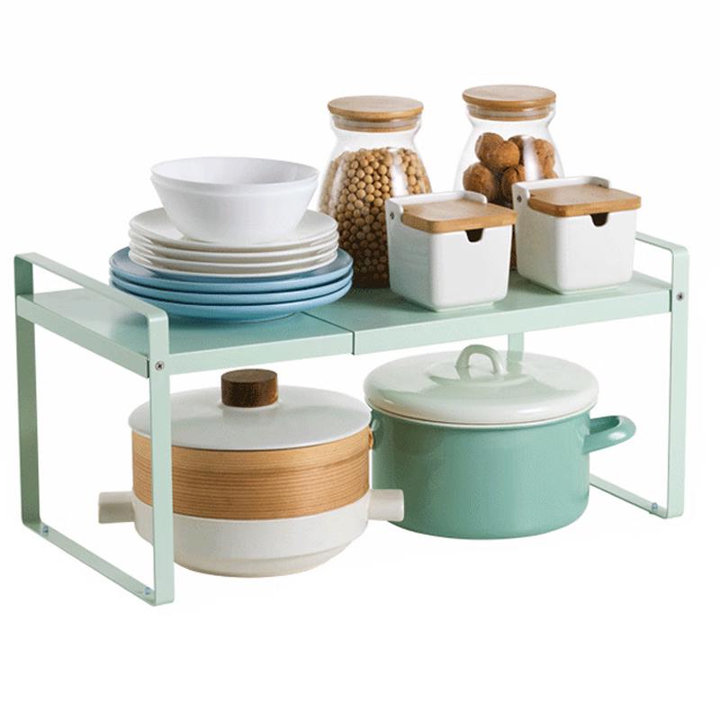

Retractable 2-Tier Kitchen Storage Shelf
