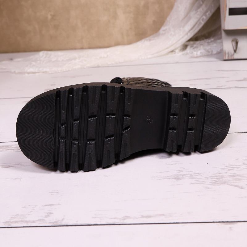 Ladies Shoes  Mid-Calf Women's Fashion Lace-up Modern Boots Women Winter Plus Size Round Toe Best Seller Shoes for Women