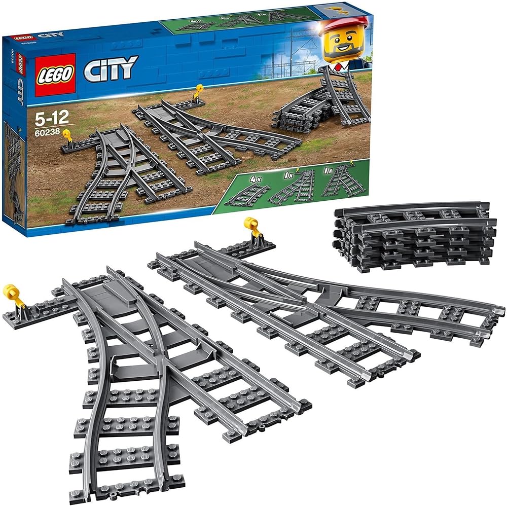 

LEGO City Crossroad Track Set Educational Toy for Boys and Girls Ages 5-8 Building Blocks 60238