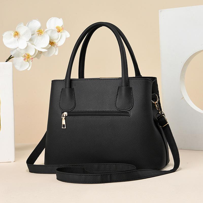 New Trendy Large Capacity Tote Bag,Embroidered Shoulder Crossbody Handbag for Middle-aged Women