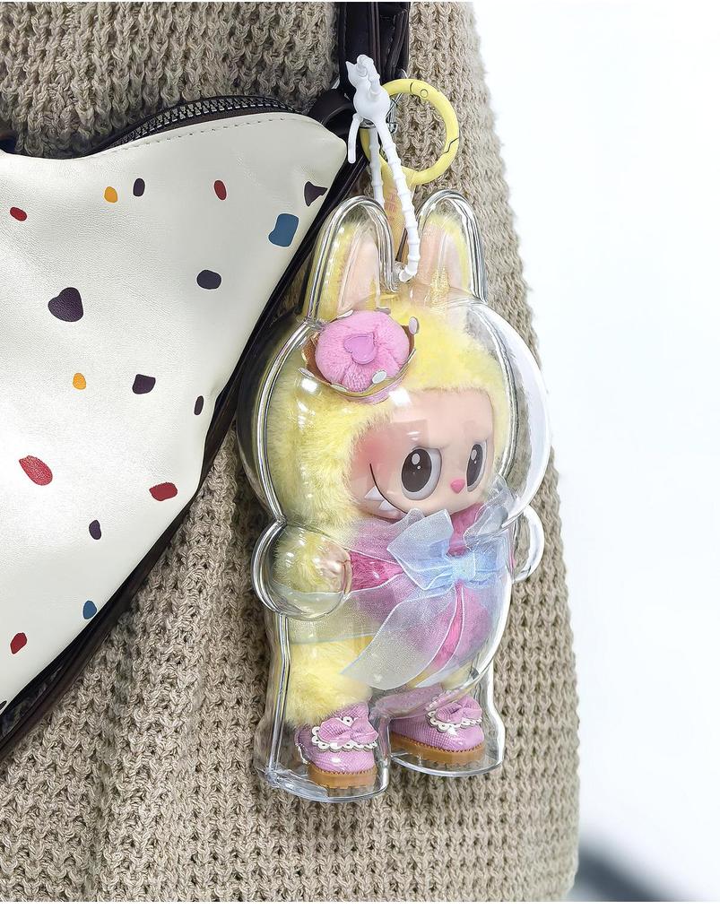 Lazy Beast Labubu Schachkönig Transparente Schutzhülle - Hohe Qualität