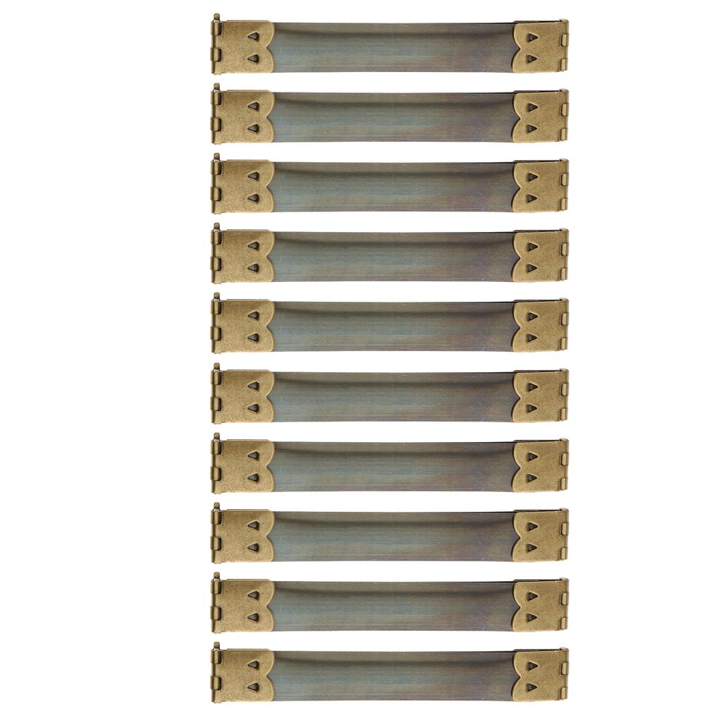 10x Shrapnel Purse Making Supplies Metal Frame , Bronze, 10x1.4 cm