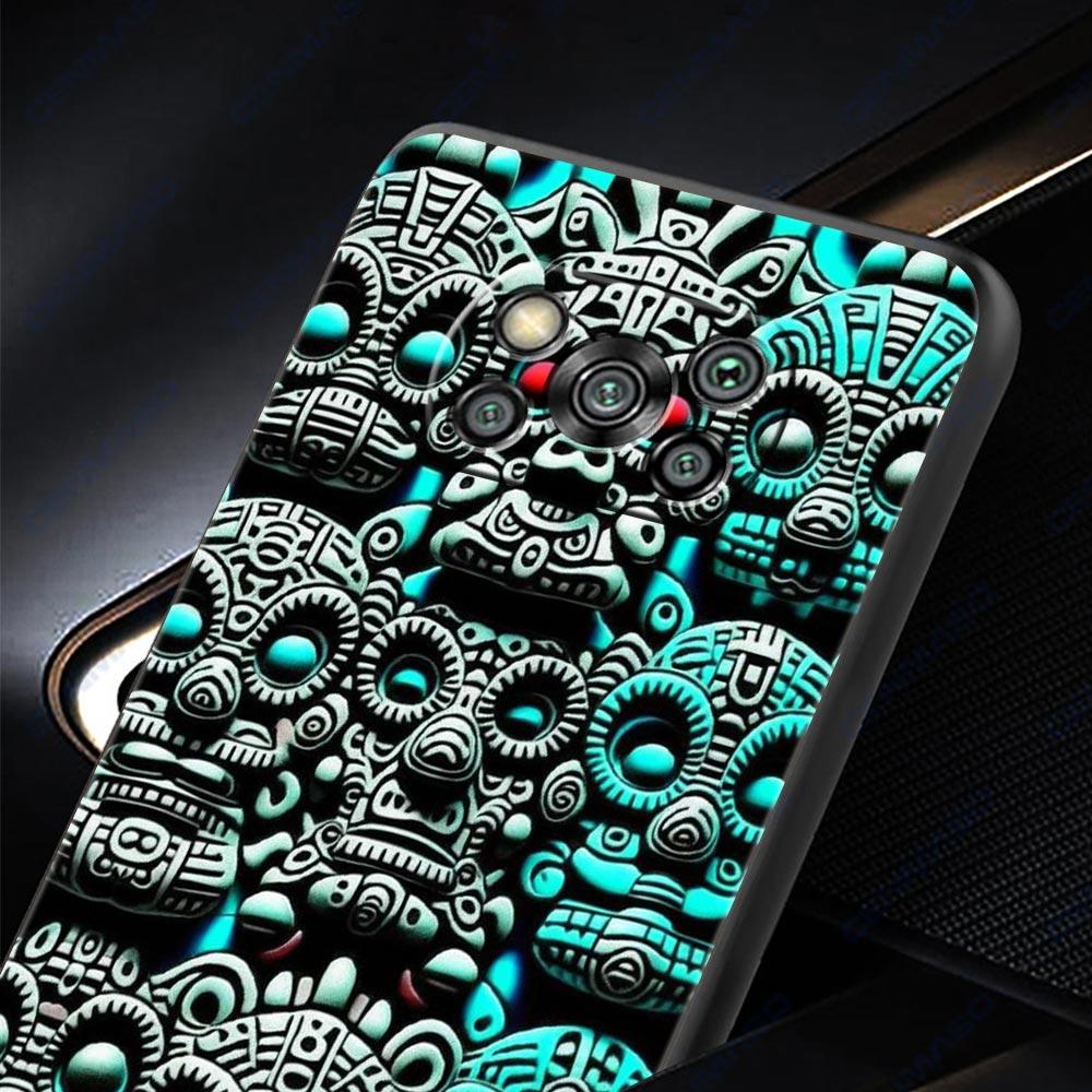 Vintage Totem Painting Phone Case for Xiaomi Poco F7 F6 F5 F4 F3 X6 X5 X4 X3 NFC F7 Ultra M4 C51 C55 GT 5G Soft TPU Cover Capas