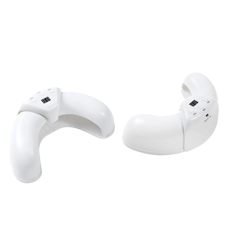 Quick-dry Crescent Nail Lamp: Anti-Black Hand, Dual Light Source, Telescopic, U-shaped Phototherapy.