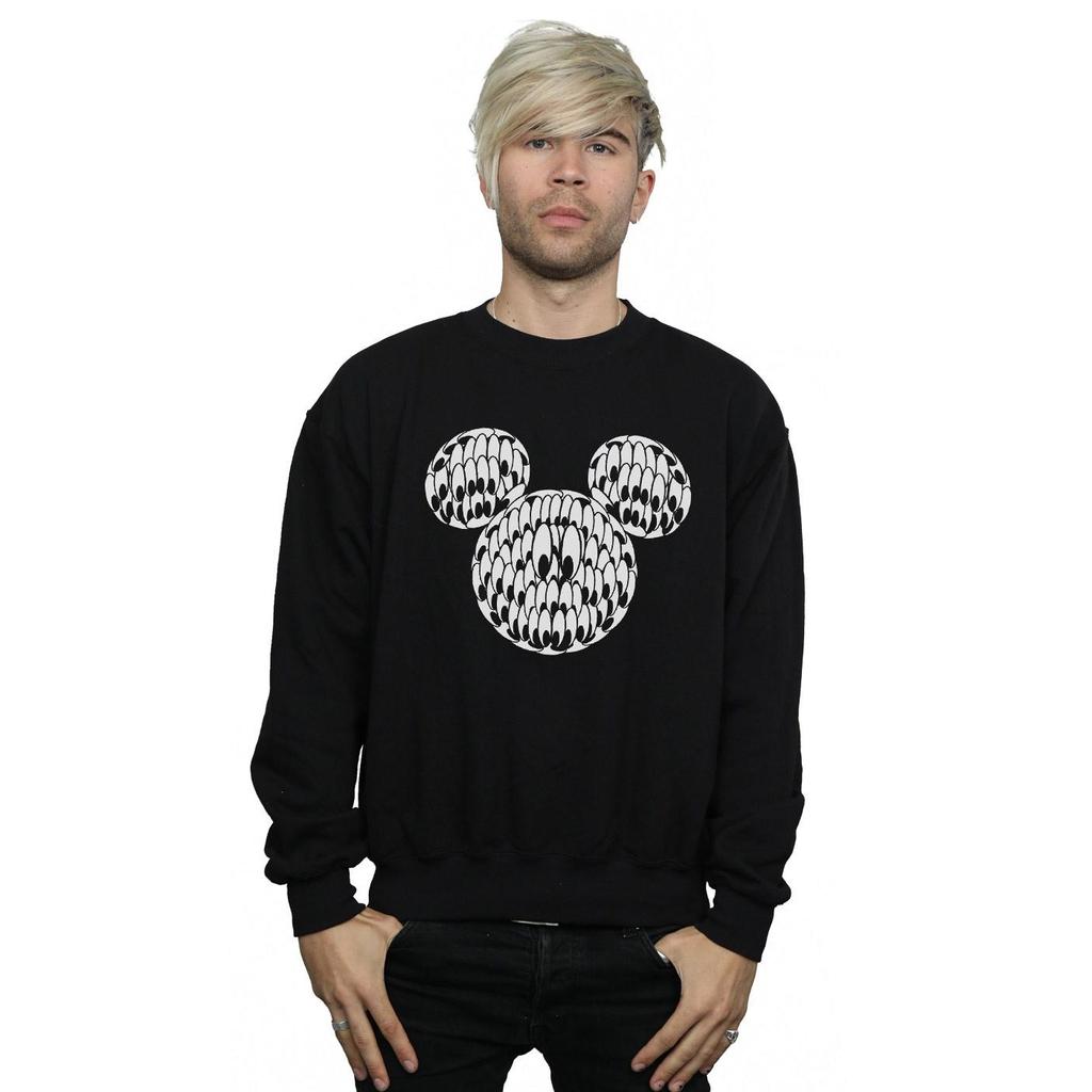 Disney Mens Mickey Mouse Head Of Eyes Sweatshirt