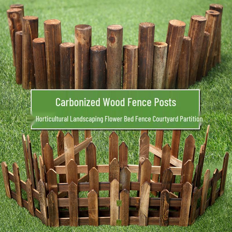 Anti-Corrosion Round Wood Garden Fence Panel