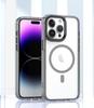 Applicable to iPhone16ProMax bright magnetic mobile phone case Apple 15plus high-transparency metal lens case