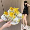 Paris Spider Web Straps Big Head Dad Shoes Girl 2025 Spring New Design Retro Platform Casual Sneakers