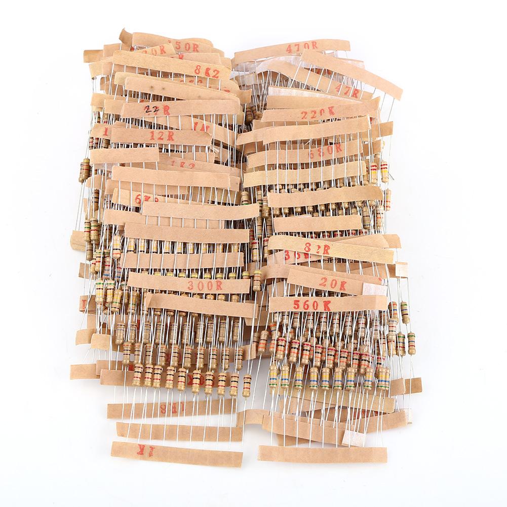 1000pcs 1 2W1 10M Ohm Carbon Film Resistors Assortment Electronic Components