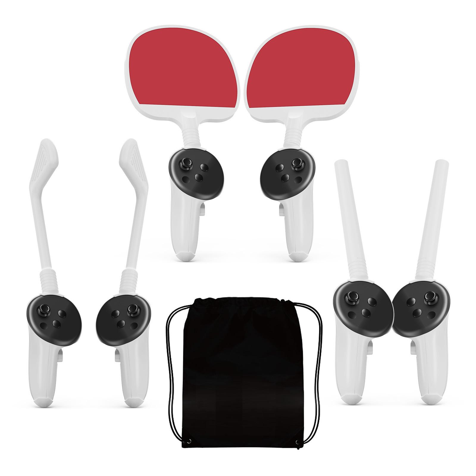 

Насадки для ручек для контроллера Oculus Quest 3, аксессуары, ракетка для настольного тенниса VR, рукоятка для клюшки для гольфа и меча