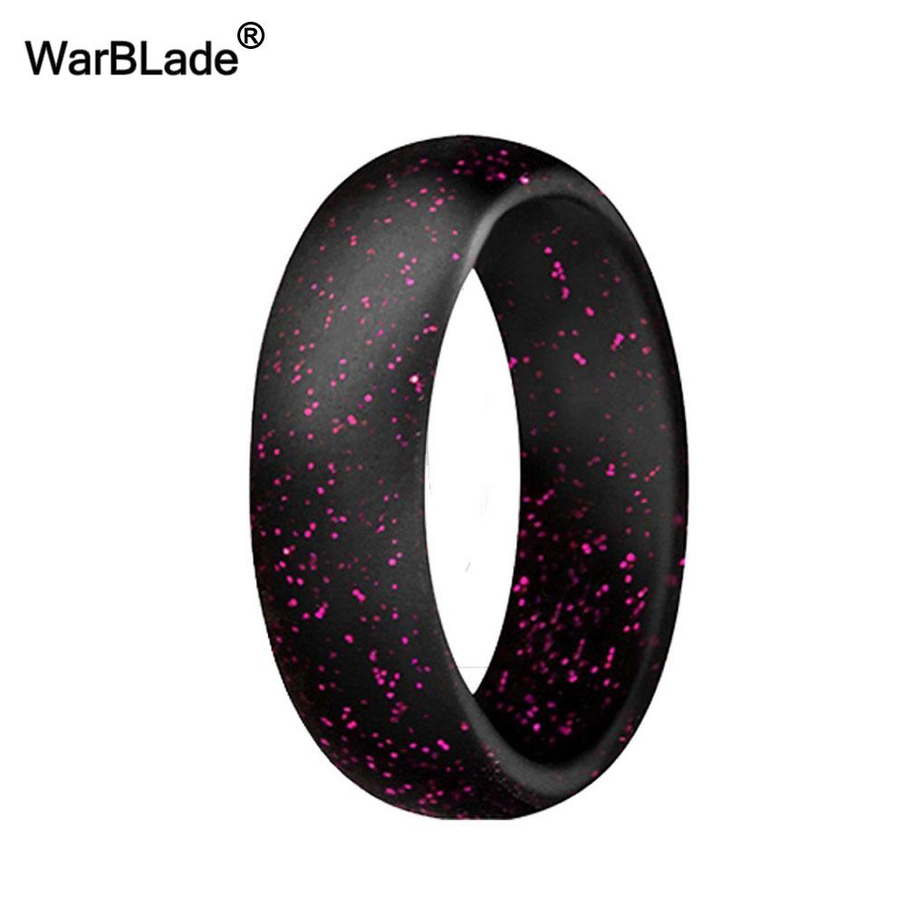 WarBLade 5.7mm Anelli in Silicone Alimentare FDA per Donne Matrimonio Elastici in Gomma Anello Dita in Silicone Flessibile Ipoallergenico