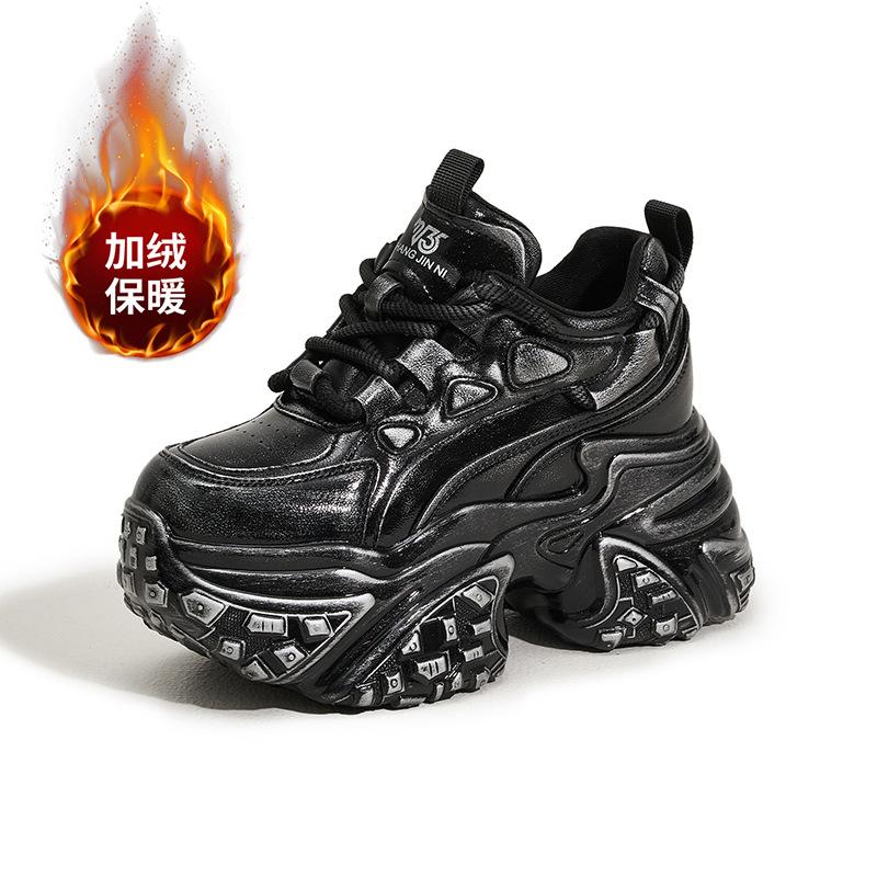 

Платформенные кроссовки для папы женские весенние новые универсальные женские туфли с внутренней высотой, гель-лак, ретро старые грязные туфли 39