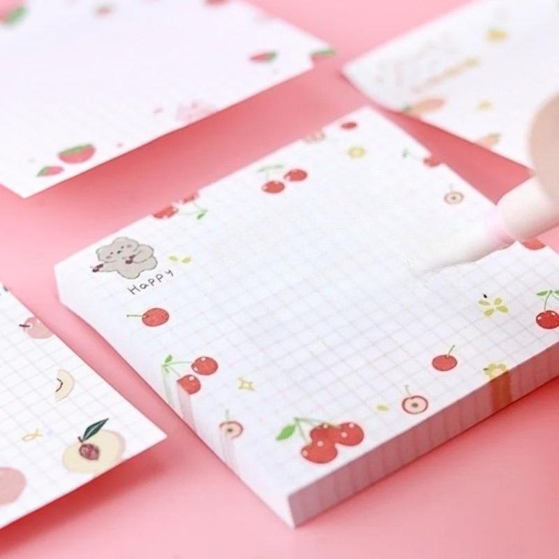 80 arkuszy w opakowaniu Owocowe karteczki samoprzylepne Lista rzeczy do zrobienia Dziennik zapisków Dekoracyjne memo Praktyczne artykuły papiernicze Naklejka Karteczka samoprzylepna