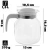 KADAX Heat-Resistant Glass Teapot with Lid 1.5L