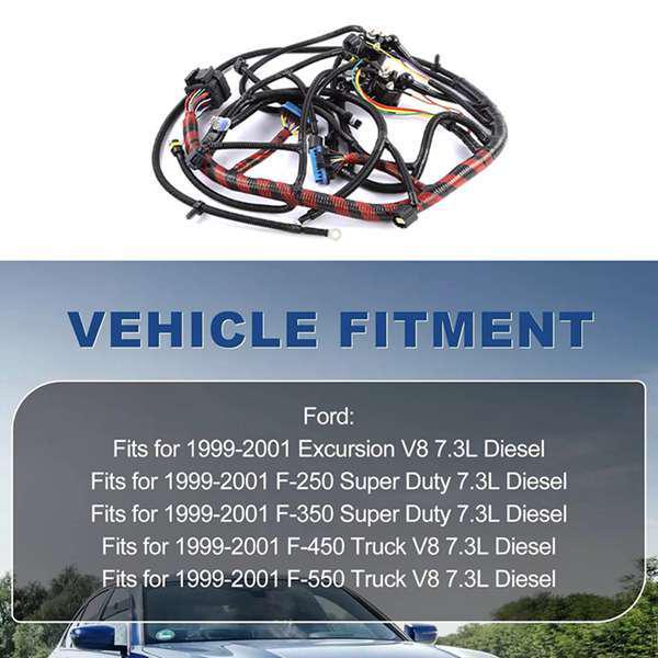 YC3Z12B637BA fits Ford F250 & F350 engine wiring harness.