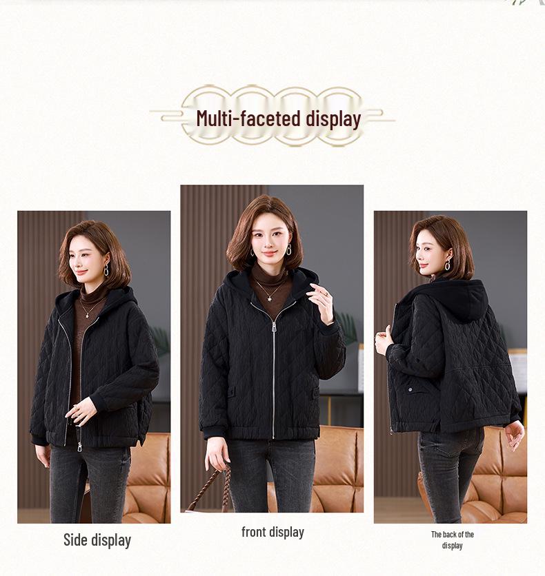 Women's Cotton-Padded Coat: 2024 Autumn/Winter Loose Fit, Plus Size, Short, Thickened, Warm Outerwear.