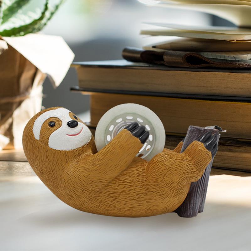 Creative Animal-Shaped Resin Tape Dispenser - Otter & Sloth